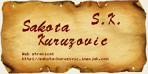 Šakota Kuruzović vizit kartica